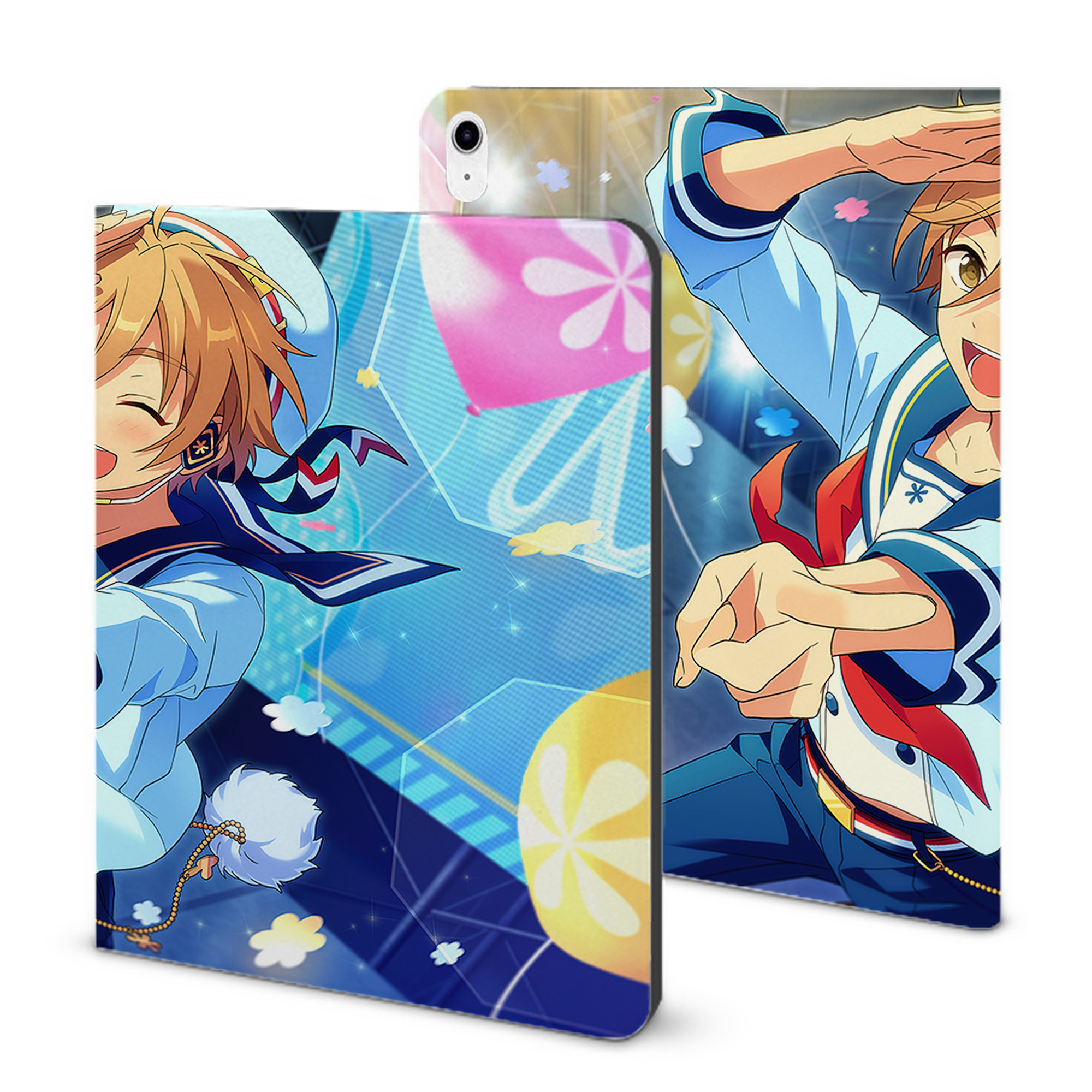 （画像用） あんさんぶるスターズ! Ensemble Stars IPad ケース ブック型 PUレザー TPU 耐衝撃 軽量 薄型 ペン収納なし 全面保護 IPad 各モデル対応